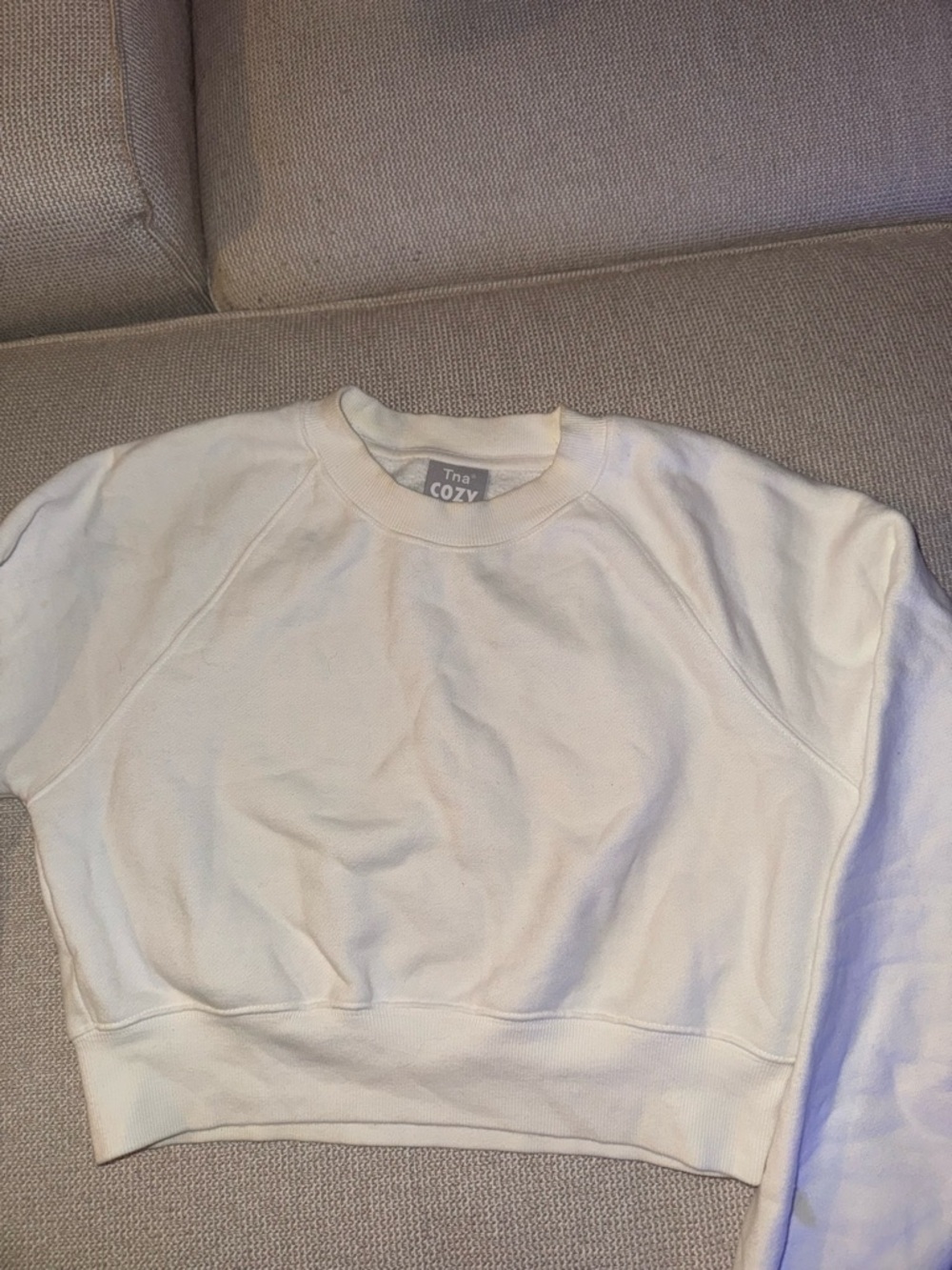 TNA Cozy Cream Cropped Kids Sweatshirt